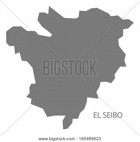 El Seibo Dominican Republic Map Grey
