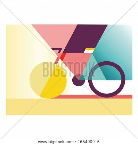 Creative Bike Design full color ıllustrator vector