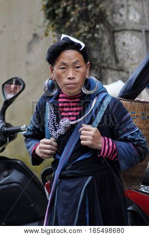 Hmong Woman (chinese Minority) In Sapa, Vietnam