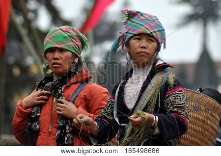 Hmong Woman (chinese Minority) In Sapa, Vietnam