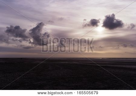 Cloudy Sky With Sundog