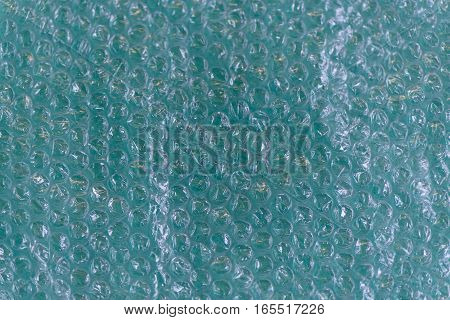 Page of Large Clear Bubbles on bubblewrap packaging material. Packaging with air bubbles - blue texture.