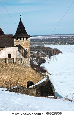 Old Fortress In  The Hotyn Chernivtsi Region Ukraine