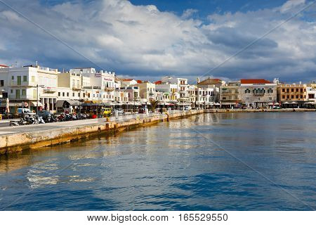 ERMOUPOLI, GREECE - JANUARY 09, 2017: Town of Ermoupoli on Syros island on January 09, 2017.