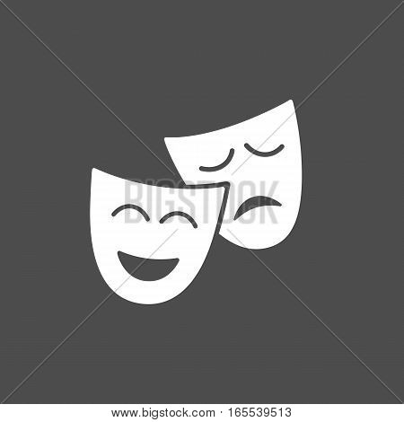 Isolated mask icon on dark background illustration