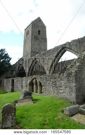 An exterior view of the ruins of Muthill old church