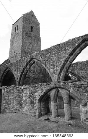 An exterior view of the ruins of Muthill old church