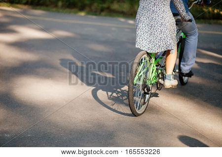 Couple With Tandem Bicycle