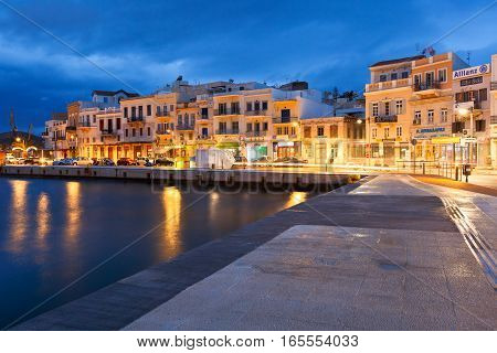 ERMOUPOLI, GREECE - JANUARY 10, 2017: Town of Ermoupoli on Syros island on January 10, 2017.