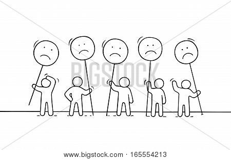 Crowd Working Little Vector & Photo (Free Trial) | Bigstock