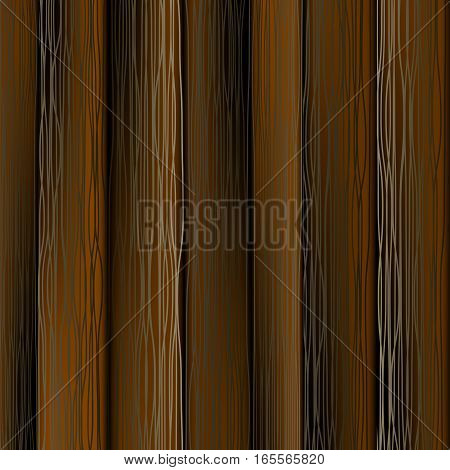 Dark Wood Vectical Planks. Wooden Texture Pattern