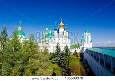 Spaso-yakovlevsky Monastery And Zachatievsky Cathedral In Rostov, Yaroslavl Oblast, Russia