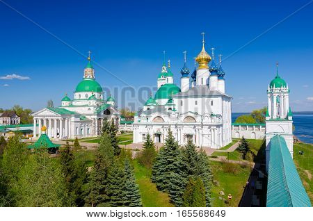 Spaso-yakovlevsky Monastery And Zachatievsky Cathedral In Rostov, Yaroslavl Oblast, Russia