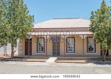 FAURESMITH SOUTH AFRICA - DECEMBER 31 2016: An historic old house in Fauresmith a small town in the Free State Province of South Africa