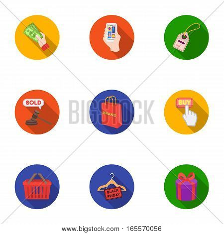E-commerce set icons in flat style. Big collection of e-commerce vector symbol stock