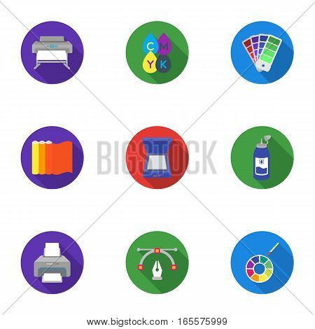 Typography set icons in flat style. Big collection of typography vector symbol stock