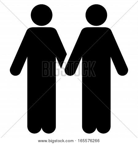Adult Friends vector icon. Flat black symbol. Pictogram is isolated on a white background. Designed for web and software interfaces.