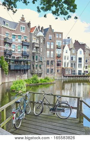 Historical Delfshaven in Rotterdam, old town, Netherlands