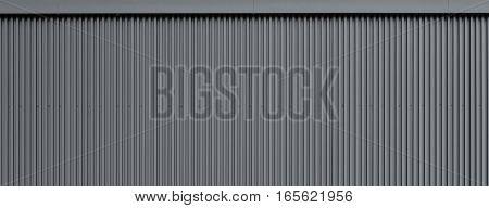 Corrugated metal wall texture, warehouse wall panoramic