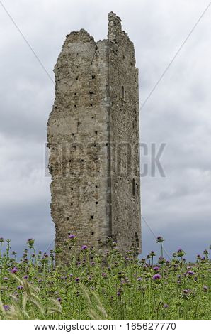 The ruins of the Norman tower of Montecorvino