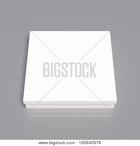 Blank cardboard box template on a grey background, packaging collection, 3D rendering