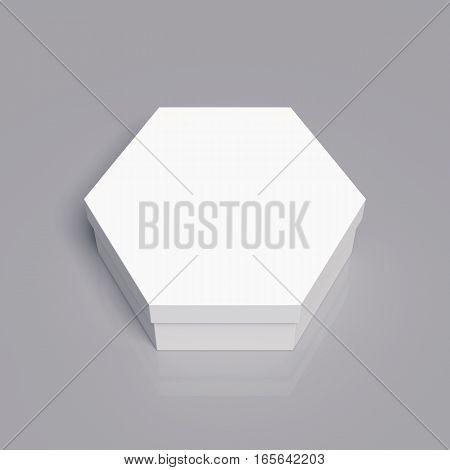 Blank cardboard box template on a grey background, packaging collection, 3D rendering