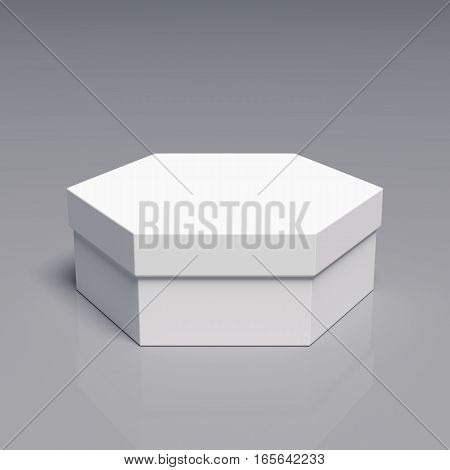 Blank cardboard box template on a grey background, packaging collection, 3D rendering