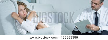 Sad Woman On Individual Therapy Session