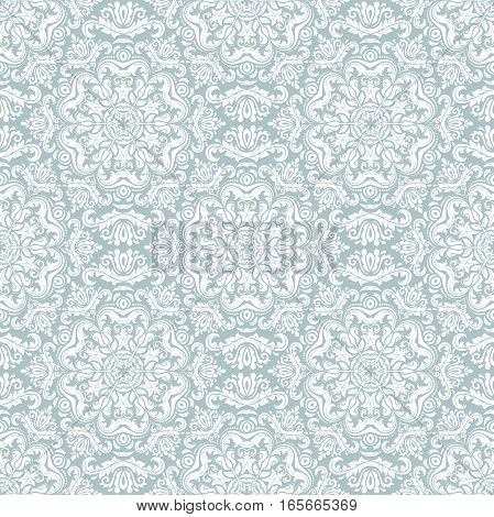 Seamless classic vector light blue and white pattern. Traditional orient ornament. Classic vintage background