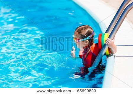 Little Girl In Swimming Pool