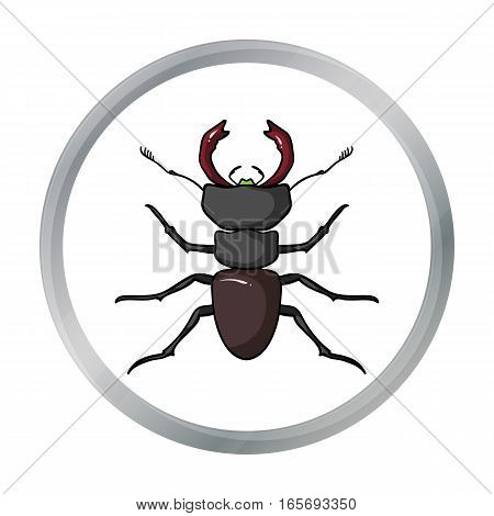 Forest red ant icon in cartoon design isolated on white background. Insects symbol stock vector illustration.