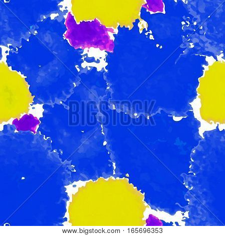 Blue texture. Vector murble background. Watercolor hand drawn marbling illustration, aqua print. Bright colorfull stains. Cover design, trendy graphic, artistic effect. Abstract painting template.