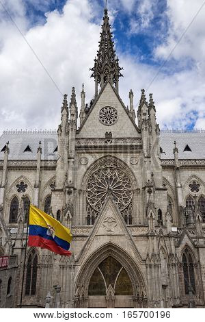 Basilica de Voto Nacional in Quito Ecuador
