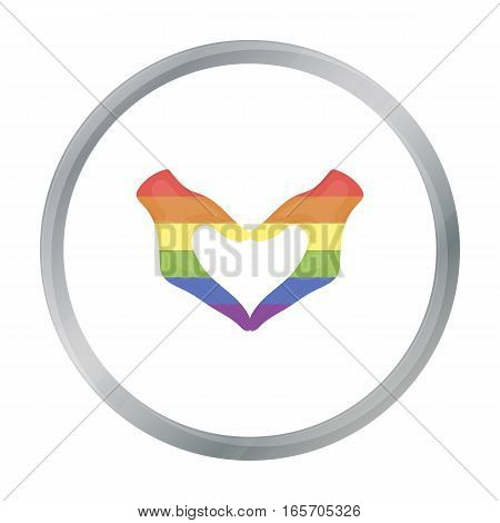 Hands icon cartoon. Single gay icon from the big minority, homosexual cartoon stock vector - stock vector