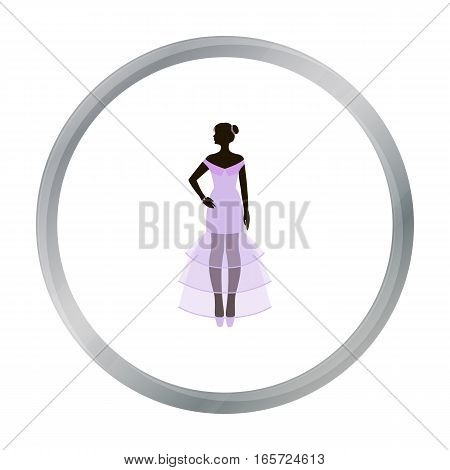 Bride icon in cartoon design isolated on white background. Bride symbol stock vector illustration.