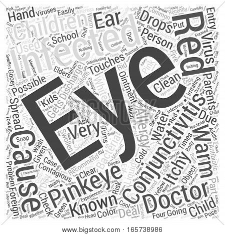 Conjunctivitis or Pinkeye in Children Word Cloud Concept