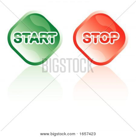 Start Stop Nad Buttons.Eps