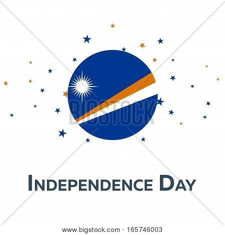 Independence Day Of Marshall Islands. Patriotic Banner. Vector Illustration.