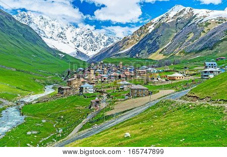 The Zhibiani Village From The Hill