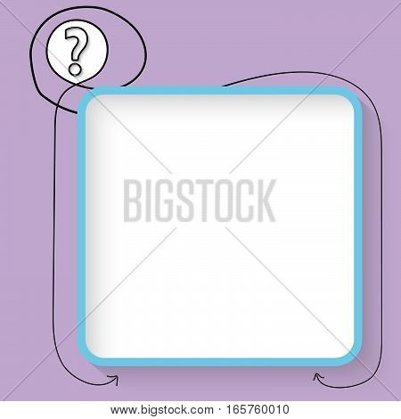 Text Box Question Design Blue Text Box Black Vector & Photo (Free Trial) | Bigstock