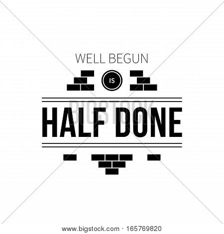 Typographic Poster With Aphorism 