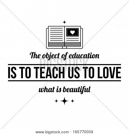 Typographic Poster With Aphorism 