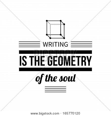 Typographic Poster With Aphorism 