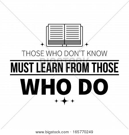 Typographic Poster With Aphorism 