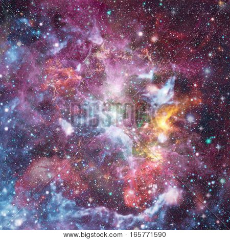 Nebula and stars in outer space. Elements of this image furnished by NASA.
