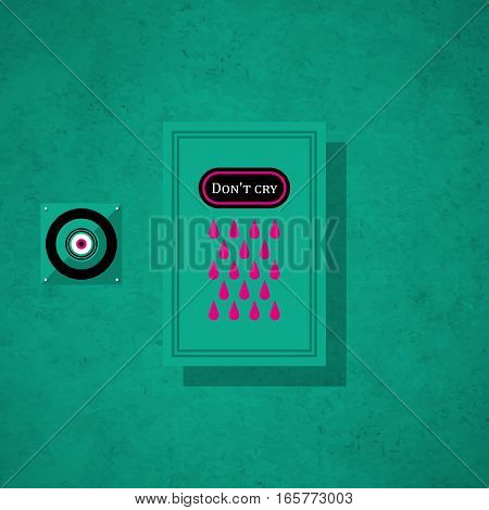 Modern Design Card Template With Mystic Symbols And Wacky Colors. Useful For Invitations, Postcards