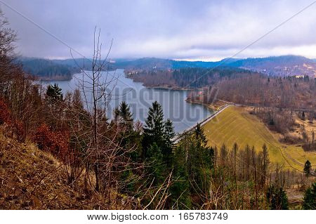 Lokvarsko Lake In Gorski Kotar Winter View
