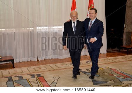 Belgrade, Serbia. January 19Th 2017: Iraq Foreign Minister Dr Ibrahim Al Jaafari In Official Visit T