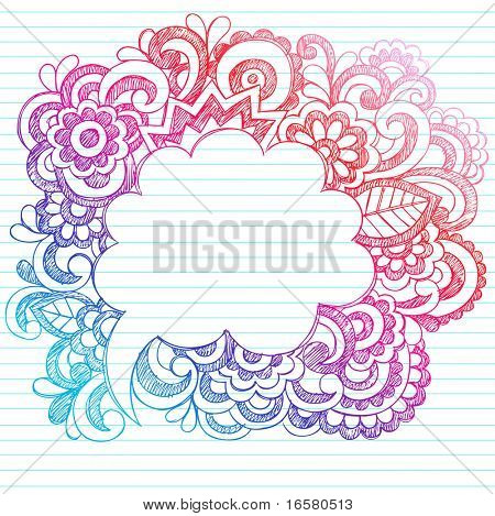 손으로 그린 스케치 노트북 한다면 줄이 그어진된 종이 찾기에 페이 즐 리 만화 연설 거품 디자인 요소