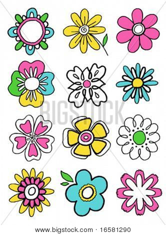 Květy grafické ilustrace